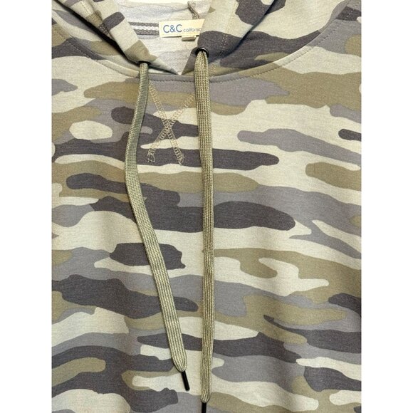 C&C California Camo Hoodie Plus Size Pullover Soft Fleece Size 3X Grunge Country - Picture 11 of 14